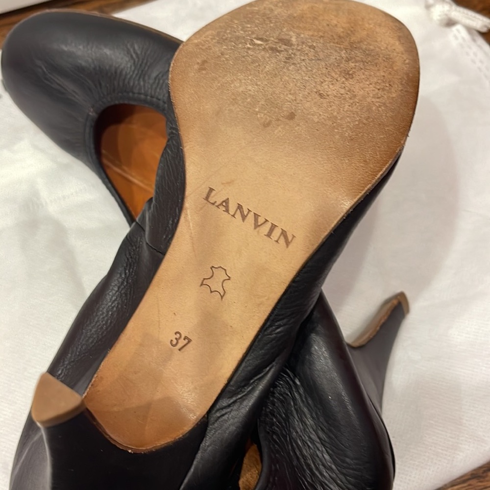 Lanvin Black Leather Heels - Picture 4 of 4